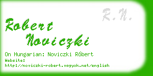 robert noviczki business card